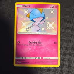 Pokemon Ralts Shiny Holo Rare SV34/SV94 Hidden Fates EN Basic 60HP Draining Kiss - Image 1