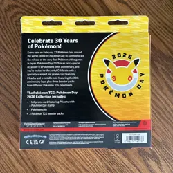 Pokemon TCG Pokemon Day 2026 30th Anniversary Sealed Pack Booster Promo Pikachu - Image 2