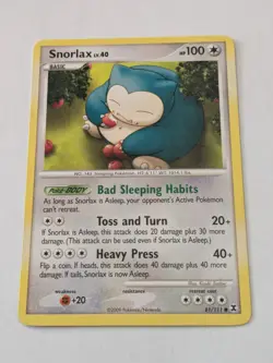 SNORLAX 81/111 COMMON RISING RIVALS POKEMON LP 2009 (#2 - Image 1