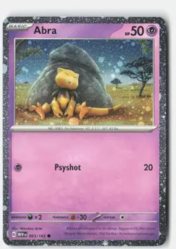 Abra 063/165 Common 151 Pokemon Near Mint - Image 1