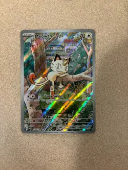 Pokemon TCG Phantasmal Flames Meowth Special Illustration Art 106/094 - Image 1