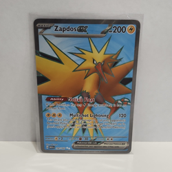 Pokemon Zapdos ex Ultra Rare Holo 192/165 Scarlet & Violet 151 - Image 1