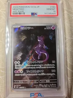Pokemon PSA 10 Mewtwo Art Rare Japanese SV2a 183/165 Full Art 151 Gem Mint - Image 1