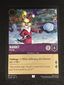 Disney Lorcana Winterspell Rabbit - Fed Up Cold Foil 41/204 NM - Image 1