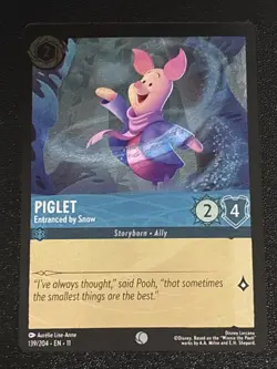 Disney Lorcana Winterspell Piglet - Entranced by Snow Cold Foil 139/204 NM - Image 1
