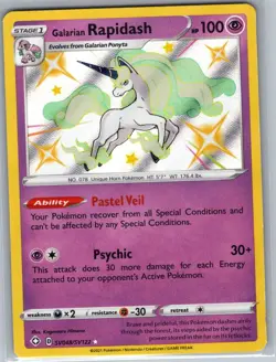 Galarian Rapidash SV048/SV122 Shining Fates: Shiny Vault - Pokemon Card - NM - Image 1