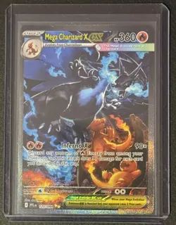 MEGA CHARIZARD X EX 125/094 SIR PHANTASMAL FLAMES RAW CHASE CARD - Image 3