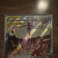 Pokemon Espeon & Deoxys GX TAG TEAM Promo SM240 Holo Unified Minds Card - Image 3