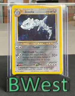 Steelix NM LP Holo Swirl Neo Genesis 15 WOTC Rare Unlimited Pokemon TCG Card - Image 1