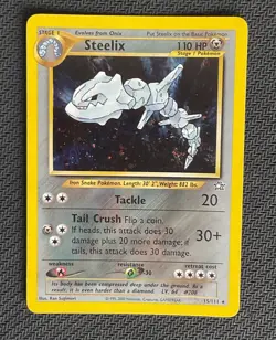 Steelix NM LP Holo Swirl Neo Genesis 15 WOTC Rare Unlimited Pokemon TCG Card - Image 2