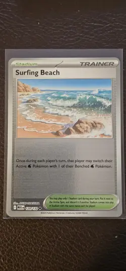 Surfing Beach 129/132 Uncommon Reverse Holo - Pokemon TCG Mega Evolution NM - Image 1