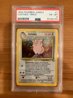 Pokemon TCG Jungle Clefable 1/64 Holo Rare PSA 6 EX-MT - Image 1
