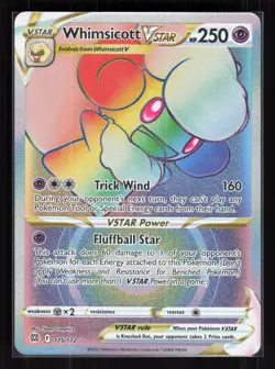 Whimsicott VSTAR Secret Rare Pokemon SWSH09: Brilliant Stars 175/172 NM - Image 1