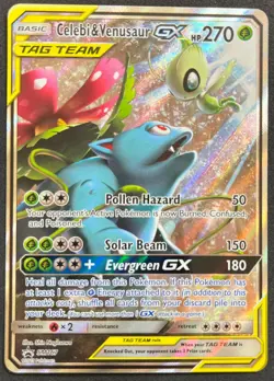 POKEMON UNGRADED CELEBI & VENUSAUR GX - SM167 HOLO P SUN & MOON PROMO NM - Image 2