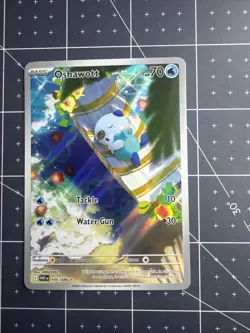 Oshawott Illustration Rare Water Holo SV White Flare #105/086 Pokemon TCG NM - Image 1