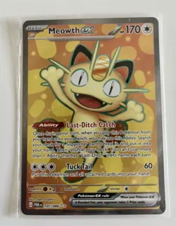 Pokemon TCG: Meowth Ex 107/088 Perfect Order Secret Rare - Image 1