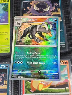 Pokemon Houndoom 063/131 Sv: Prismatic Evolutions Masterball Pattern - Image 3