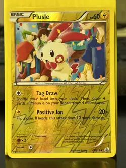 Pokemon TCG - 2013 Plusle 47/113 - Legendary Treasures - Reverse Holo - LP - Image 1