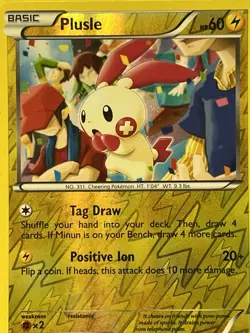 Pokemon TCG - 2013 Plusle 47/113 - Legendary Treasures - Reverse Holo - LP - Image 3