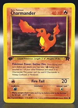 🔥 Charmander 50/82 –1st Edition Team Rocket – Vintage Pokemon 1999 - NEAR MINT+ - Image 1