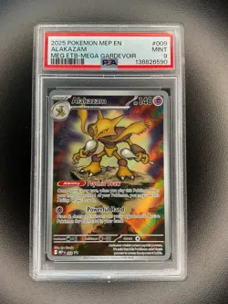 2025 Pokemon Mep EN Alakazam Meg ETB - Mega Gardevoir #009 PSA 9 - Image 1
