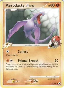 Aerodactyl GL 55/111 Common Rising Rivals Pokemon MP - Image 1