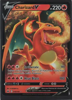 Charizard V 018/159 Holo Rare V Crown Zenith Pokemon Holo NM - Image 1