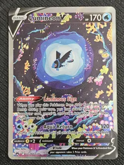 Lumineon V GG39/GG70 Pokemon TCG Crown Zenith: Galarian Gallery Full Art Holo NM - Image 1