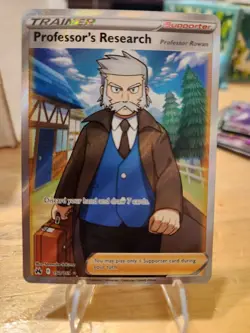 Pokemon TCG Professor's Research (Full Art) Crown Zenith 150/159 Holo Ultra Rare - Image 1