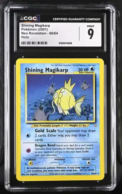 Shining Magikarp 2001 Pokemon Neo Revelation CGC 9 #66 - Image 1