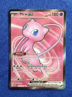 Pokemon Mew EX 193/165 Holo Basic Psychic Card English 2023 Standard - Image 2