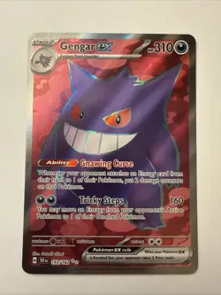 Gengar EX 193/162 Ultra Rare 2024 Pokemon Temporal Forces Full Art Card NM+ - Image 1