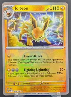 Pokemon Jolteon #029/131 English Prismatic Evolutions Master Ball Holo - Image 1