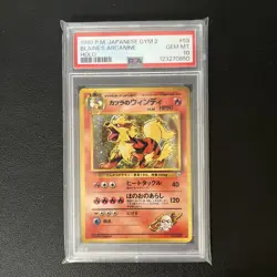 1999 Pokemon Blaine's Arcanine Gym 2 Holo Card #059 PSA 10 - Image 1