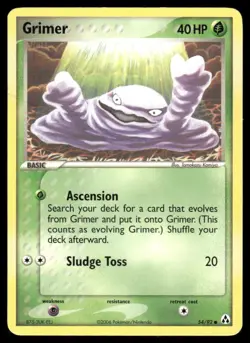 2006 Pokemon Grimer Common Legend Maker 54/92 DMG - Image 1