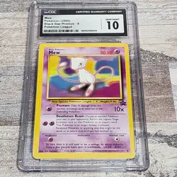 2000 Pokemon Black Star Promo Mew #8 CGC 10 Gem Mint WOTC League Rare Non-Holo - Image 5