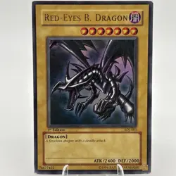 YUGIOH RED-EYES B. DRAGON SDJ-001 1ST Edition Ultra Rare 1996 Joey Starter Deck - Image 1
