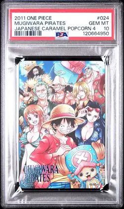 PSA 10 2011 ONE PIECE JAPANESE CARAMEL POPCORN PART 4MUGIWARA PIRATES LUFFY - Image 1