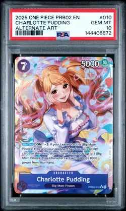 PSA 10 Charlotte Pudding (Alt Art) PRB02-010 One Piece English - Image 1