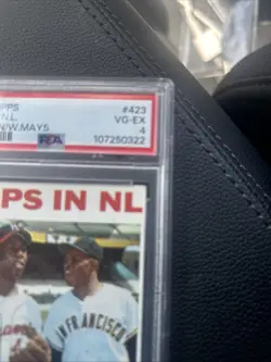 1964 Topps In NL Hank Aaron / Willie Mays #423 – PSA 4 VG-EX – HOF - Image 3