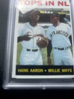 1964 Topps In NL Hank Aaron / Willie Mays #423 – PSA 4 VG-EX – HOF - Image 5