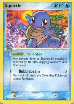 Squirtle 64/100 -Vintage Pokemon Card- EX Crystal Guardians - Image 1