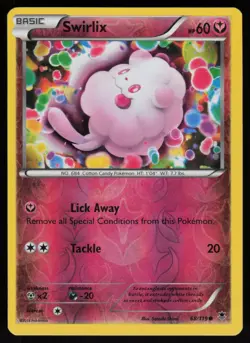Reverse Holo Swirlix 68/119 XY - Phantom Forces Satoshi Shirai Pokemon TCG Card - Image 1