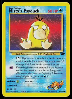 Pokemon Card Gym Challenge Misty's Psyduck 90/132 Common - Image 1