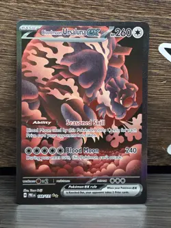 Blood Moon Ursaluna EX Prismatic Evolutions Card 168/131 Pokemon Card NM - Image 1