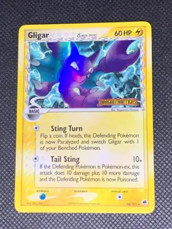 Gligar 16/101 Reverse Holo - ex Dragon Frontiers Pokemon Card - LP - Image 1