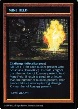 Shadowrun Mine Field 1997 FASA CCG Challenge Card - Image 1