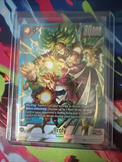Bandai Broly SR Foil FB08-087 Battle Card 30000 Power Dragon Ball Super - Image 1