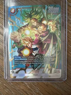 Bandai Broly SR Foil FB08-087 Battle Card 30000 Power Dragon Ball Super - Image 2