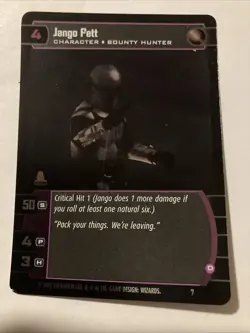 Star Wars TCG Jango Fett (D) #7 Foil Promo Card CCG - Image 1